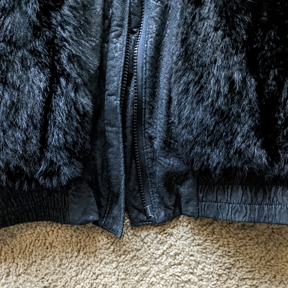 J. Percy for Marvin Richards 1980's Leather/Fur Bomber Jacket sz M - Picture 9 of 10